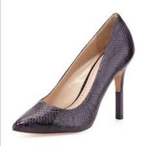 Pour La Victoire Camrin Plum Snakeskin Pump 8M
